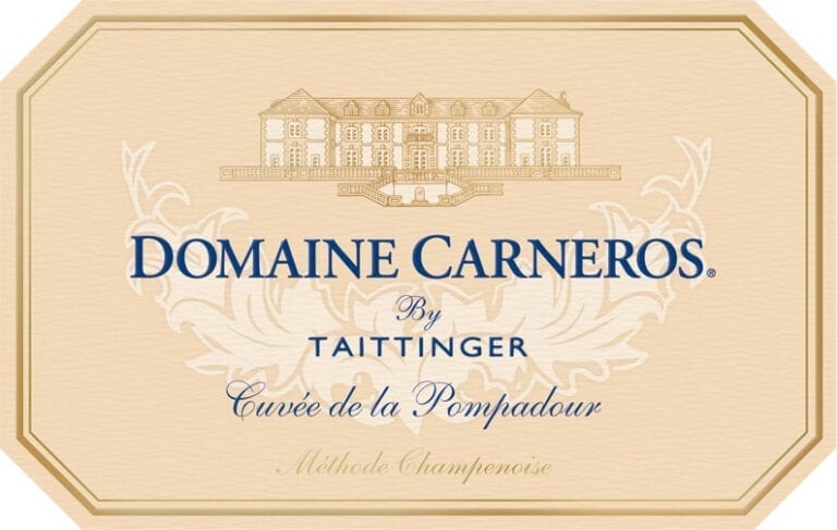 Domaine Carneros Brut Rose sparkling wine label from California
