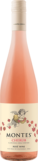 Bottle of Montes Cherub Rose wine from Chile
