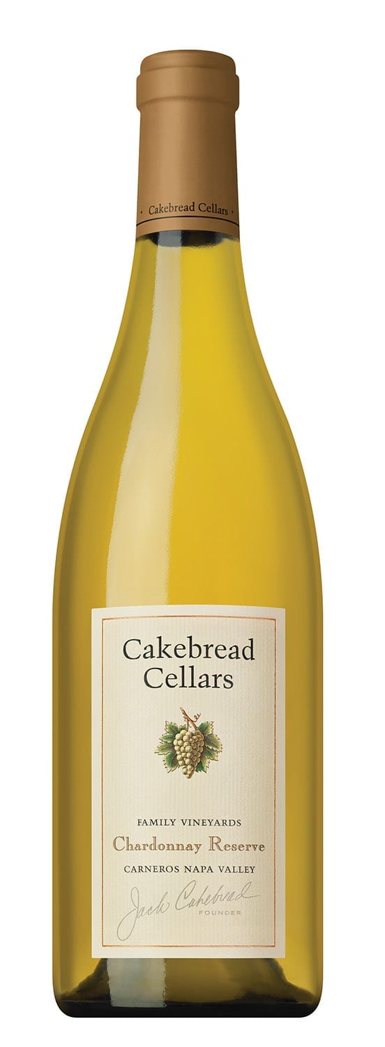 Bottle of white wine, Chardonnay, Cakebread Cellars, Napa Valley Reserve