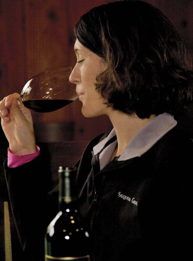 Molly Hill, winemaker for Sequoia Grove Winery in Napa Valley, California