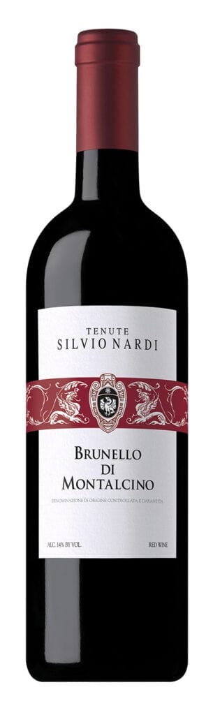 Brunello wine bottle red wine