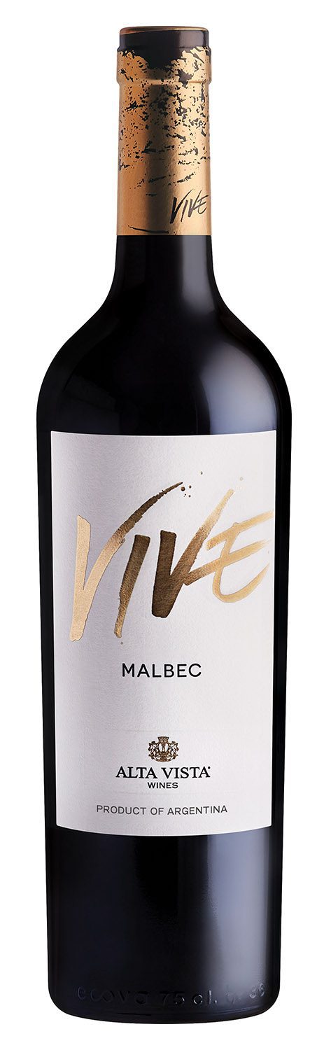 Alta Vista Vive Malbec wine bottle from Argentina