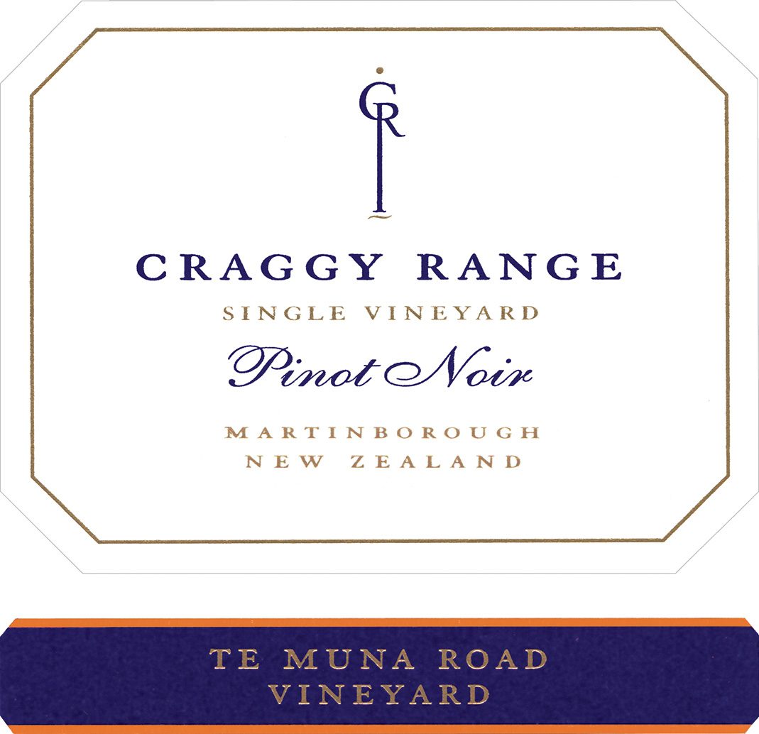 label of Craggy Range Te Muna Road Pinot Noir