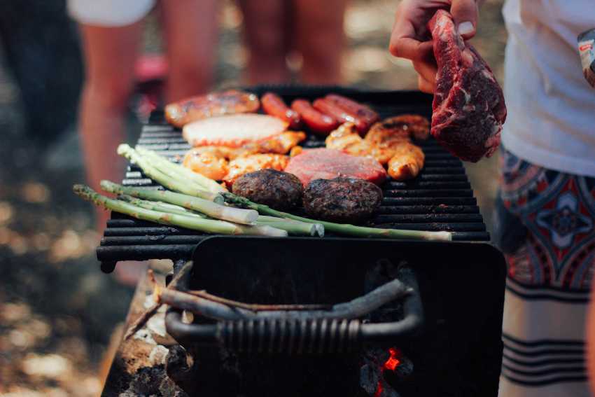 Grilling, barbecue, meat, outdoors cooking