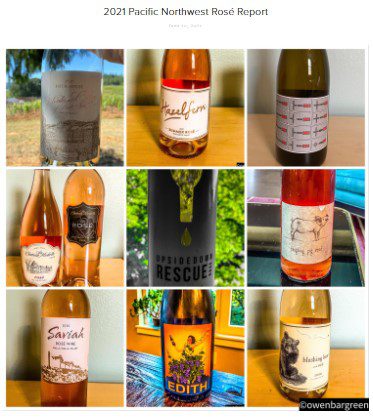 Rose report with images of Wine Bottles