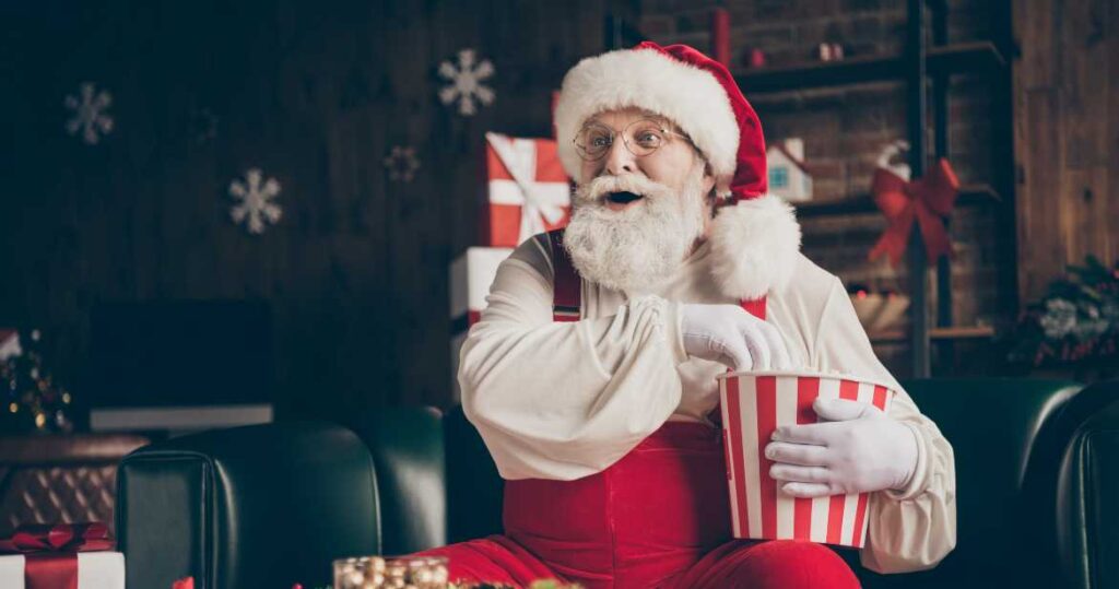 Santa Watching a Holiday movie