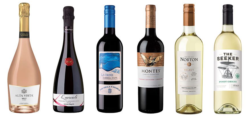 Six Bottles of wine perfect for a barbecue
